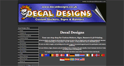 Desktop Screenshot of decaldesigns.co.uk